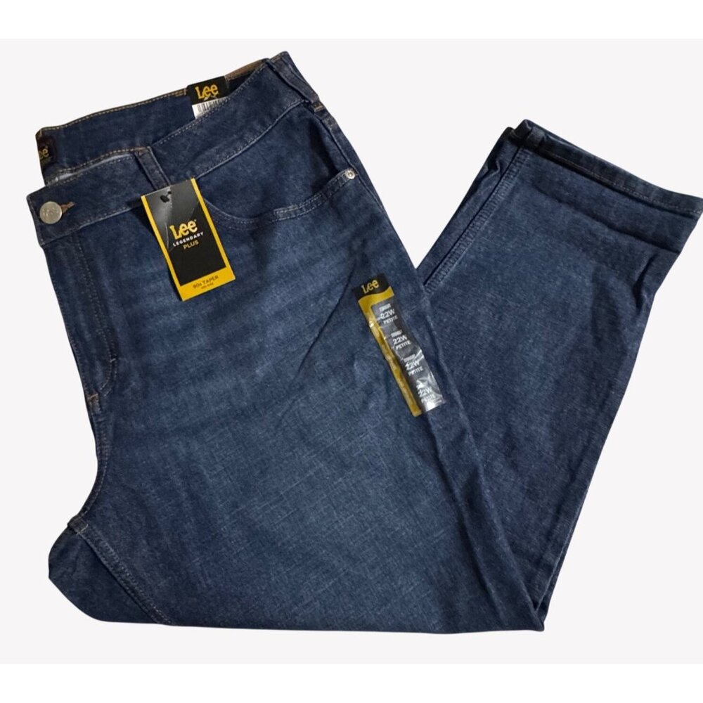 NWT Lee Womens Legendary Plus 90s TAPER Mid Rise Jeans 22W Petite Straight Fit - Picture 1 of 12